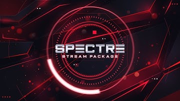 Spectre Twitch Overlay : Futuristic Red Stream Package