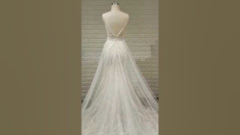 Backless Wedding Dress with Spaghetti Straps #weddingdress #weddinggown #wedingcollection #wedding