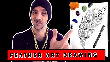 Mandala Feather Art | Zentangle Patterns | Easy Feather Art | Drawing Ideas|