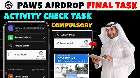 Paws Activity check task Complete | Paw new task today | Paws Airdrop new update today
