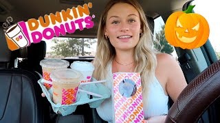 TRYING DUNKIN'S *FALL* MENU! (Pumpkin Chai Latte, Pumpkin Coffee, Pumpkin Donuts & More!)