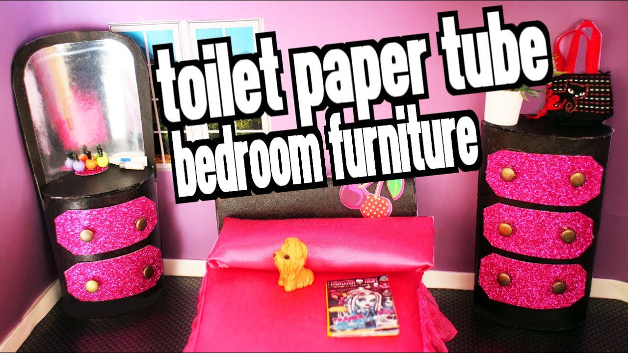 How to make bedroom furniture for your dolls with toilet 