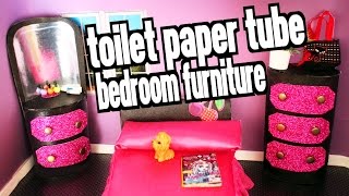 How to make bedroom furniture for your dolls with toilet paper rolls Before I start I will paint the rolls using spray paint To do that 