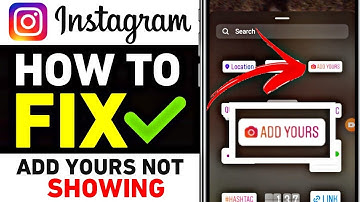 Add Yours Sticker Not Showing in Instagram Story | Add Yours Missing Instagram Problem