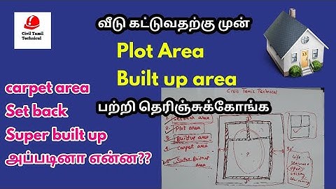 What is set back -Plot area and Built-up area in Tamil-civil tamil technical