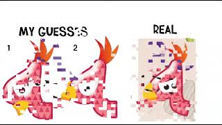 Side By Side Comparision Between The Alefbarun Dessign Guesses And The Real Designs