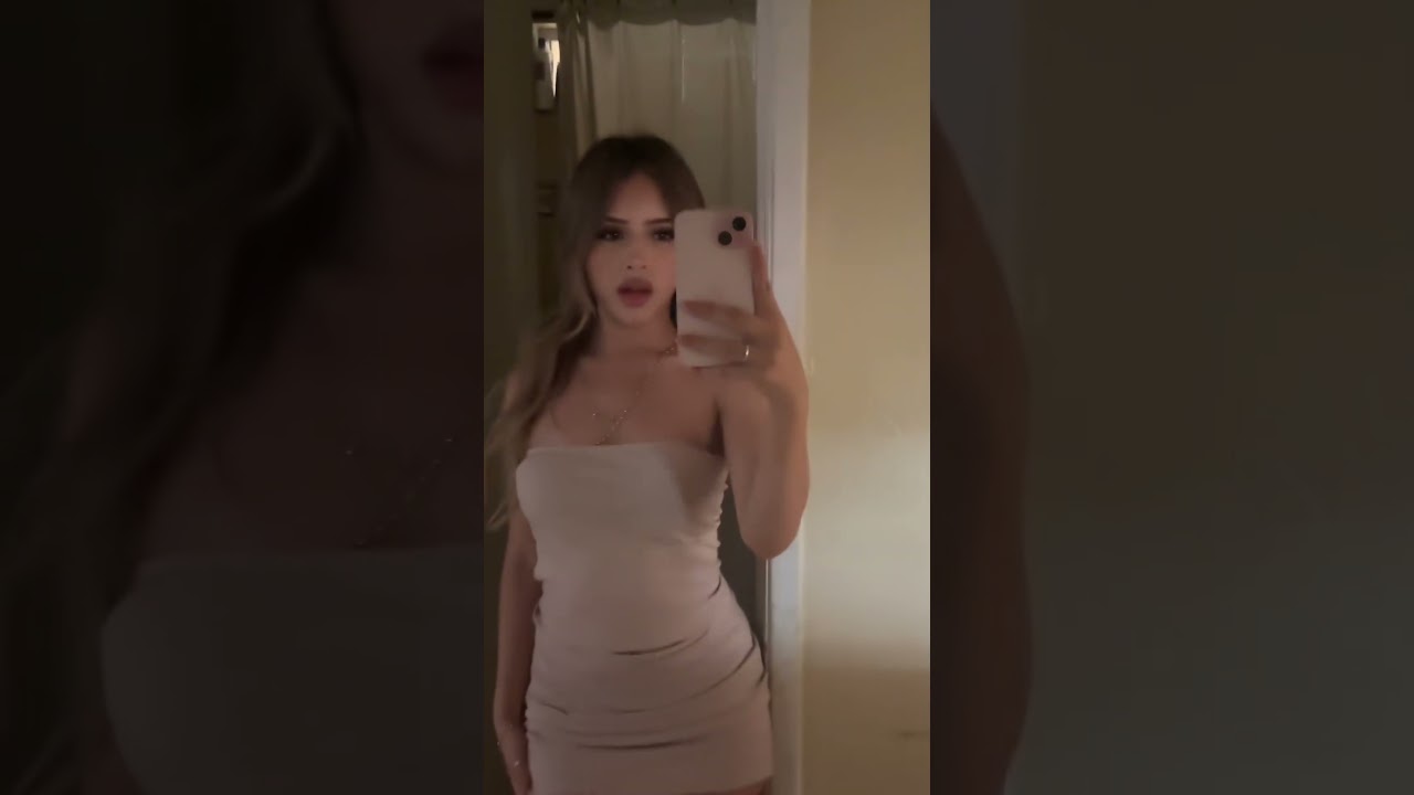 Mirror Selfie in Strapless Dress