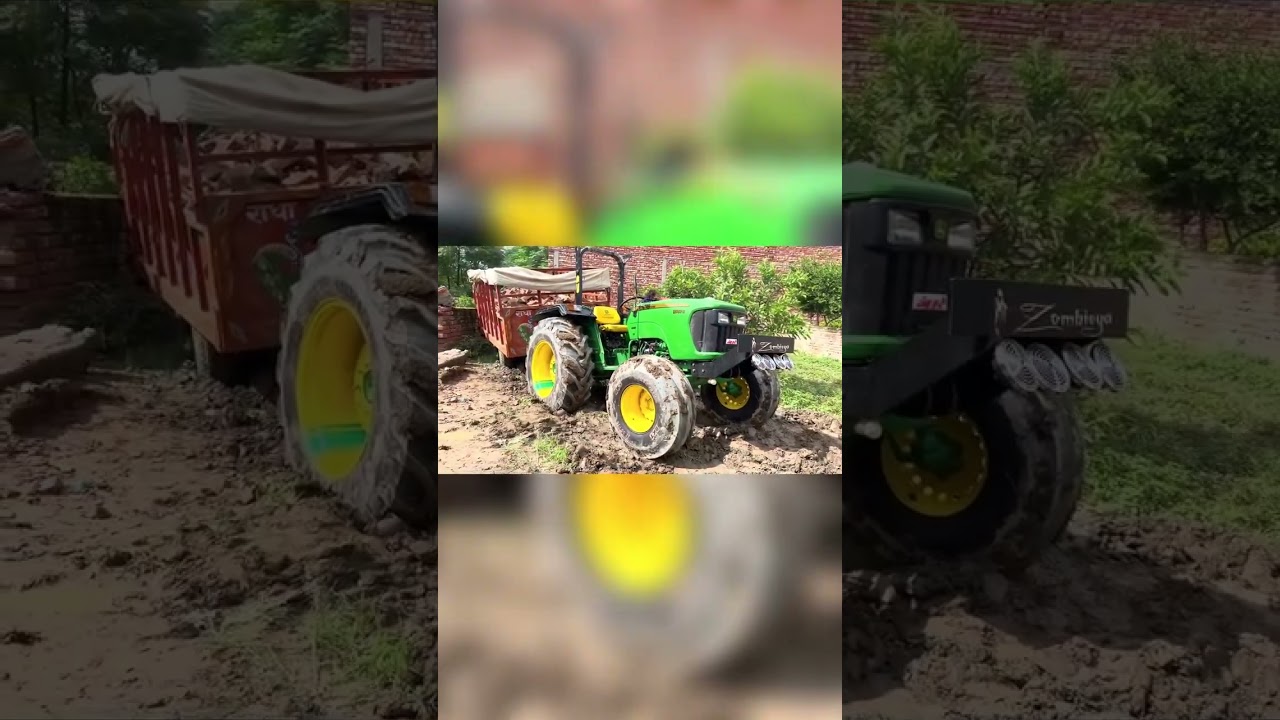 driver full loaded trolley stuck in mud