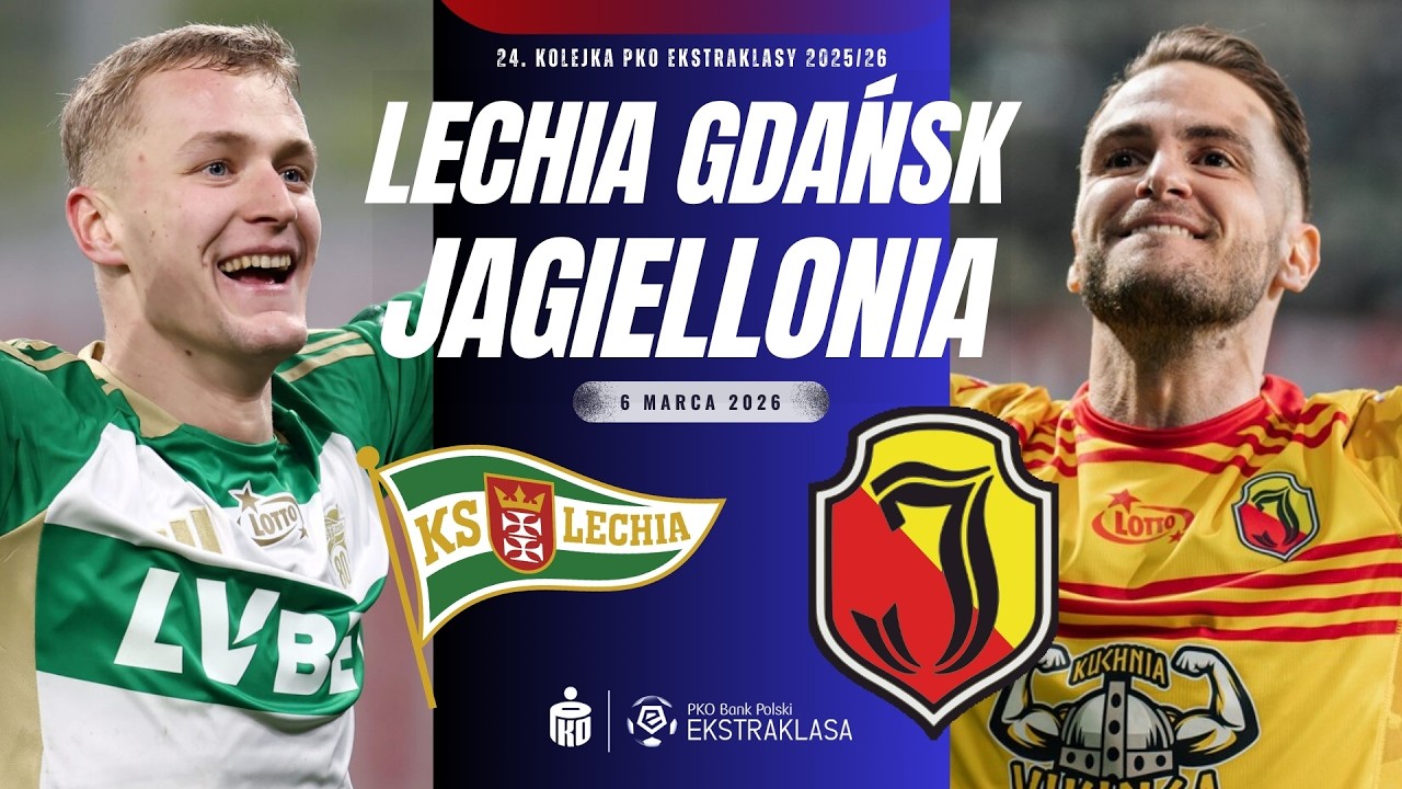 LECHIA GDAŃSK 3-0 JAGIELLONIA BIAŁYSTOK 24. KOLEJKA EKSTRAKLASY 2025/26 | RELACJA NA ŻYWO KOMENTARZ