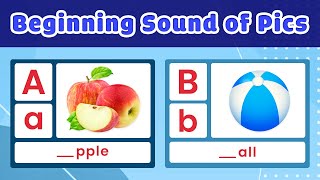 ABCD | Beginning Sounds of Pictures | Beginning Sounds for Kids | Kindergarten