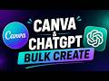 Create Multiple Canva Designs in Seconds with ChatGPT + Bulk Create