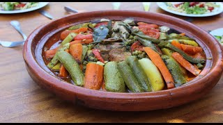 طاجين بالخضر ولحم بيبي-tajine de dinde aux légumes marocaine