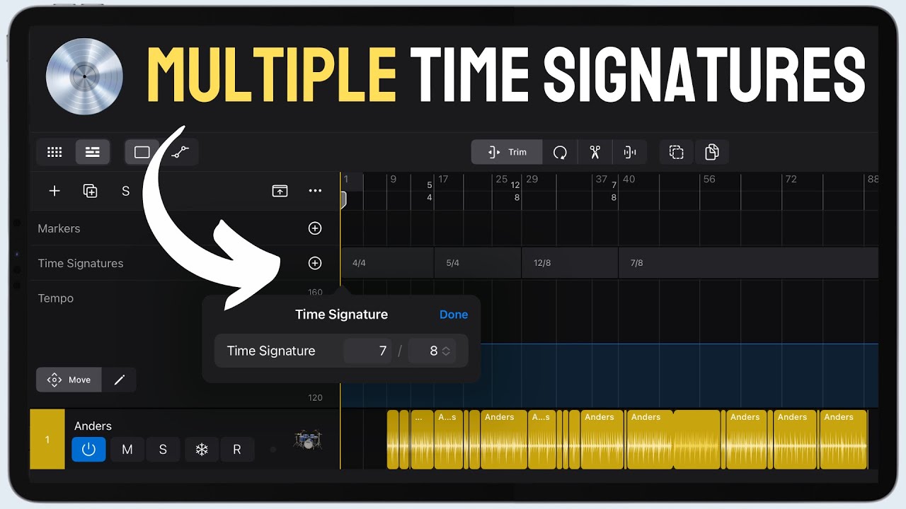 Logic Pro for iPad How to use MULTIPLE Time Signatures YouTube