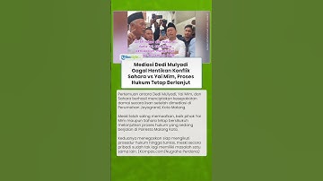 Mediasi Dedi Mulyadi Gagal Hentikan Konflik Sahara vs Yai Mim, Proses Hukum Tetap Berlanjut