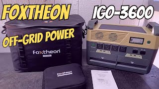 Foxtheon IGO 3600 Portable Power Station - Removable Batteries