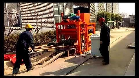 semi automatic concrete hollow block making machine QTJ4-28 One button forming block