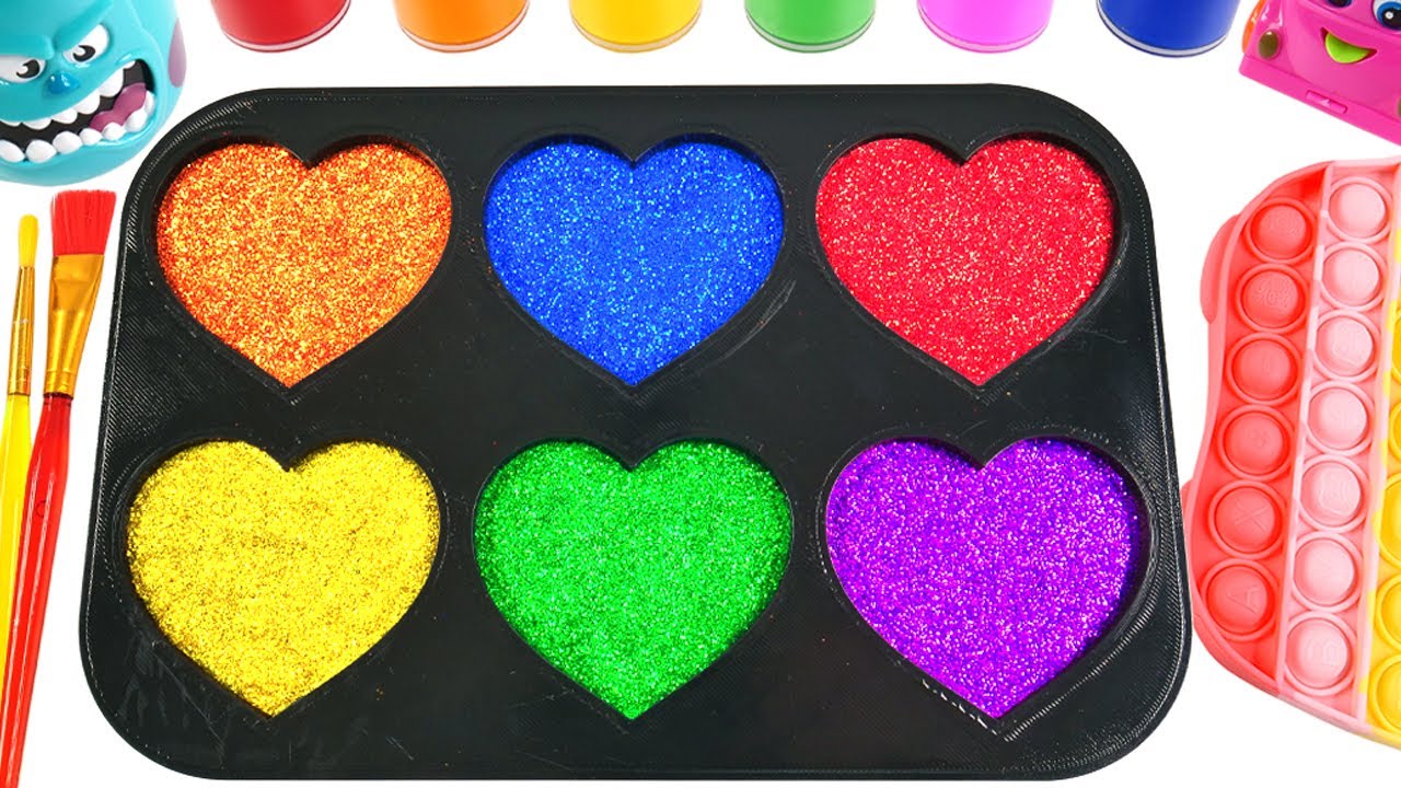 Satisfying Video | How To Make Rainbow Candy and Glitter Slime Cutting ASMR RainbowToyTocToc