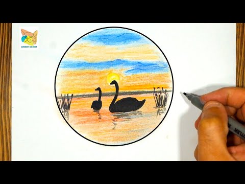 Vidéo: Comment Dessiner Un Coucher De Soleil Par étapes