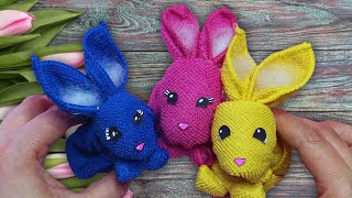 Towel Bunnies 3 Easter Ideas Handtuch falten Ostergeschenk Ideen