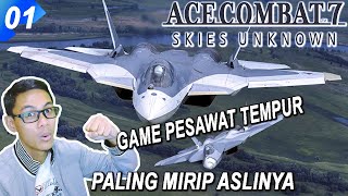 GAME PESAWAT TEMPUR MIRIP BANGET ASLI ACE COMBAT 7 Indonesia Mission 1 Gameplay screenshot 3