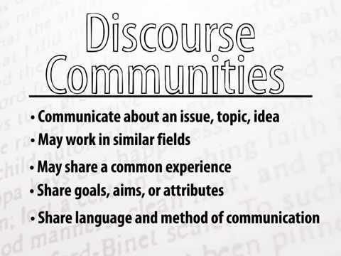 discourse community essay examples