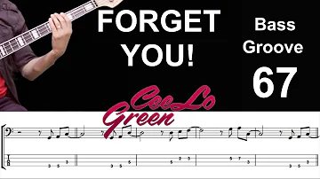 FORGET YOU (CeeLo Green) How to Play Bass Groove Cover with Score & Tab Lesson