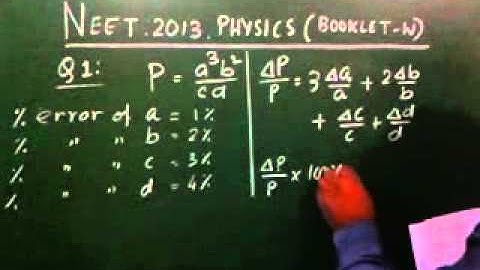 Solution of 2013 NEET Physics Q.no.1(booklet w)