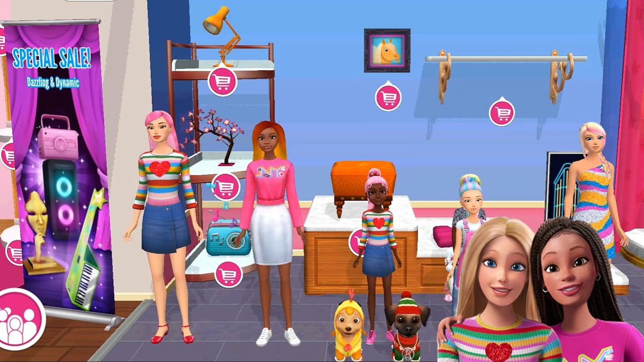 Barbie Dreamhouse Adventures - All in Halloween Costumes Like Barbie -  Simulation Game 