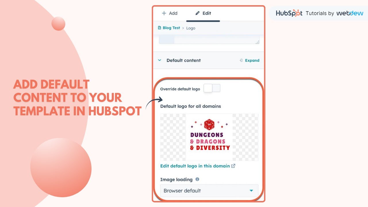 How-to add default content to your template in HubSpot.