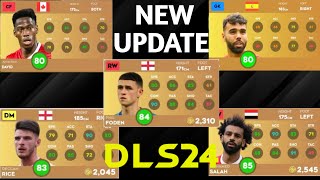 DLS 24 | NEW UPDATE ALL PLAYERS RATING REFRESH IN DLS 24 | DREAM LEAGUE SOCCER 2024