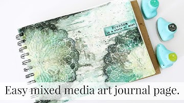 Step by step Easy mixed media art journal page tutorial