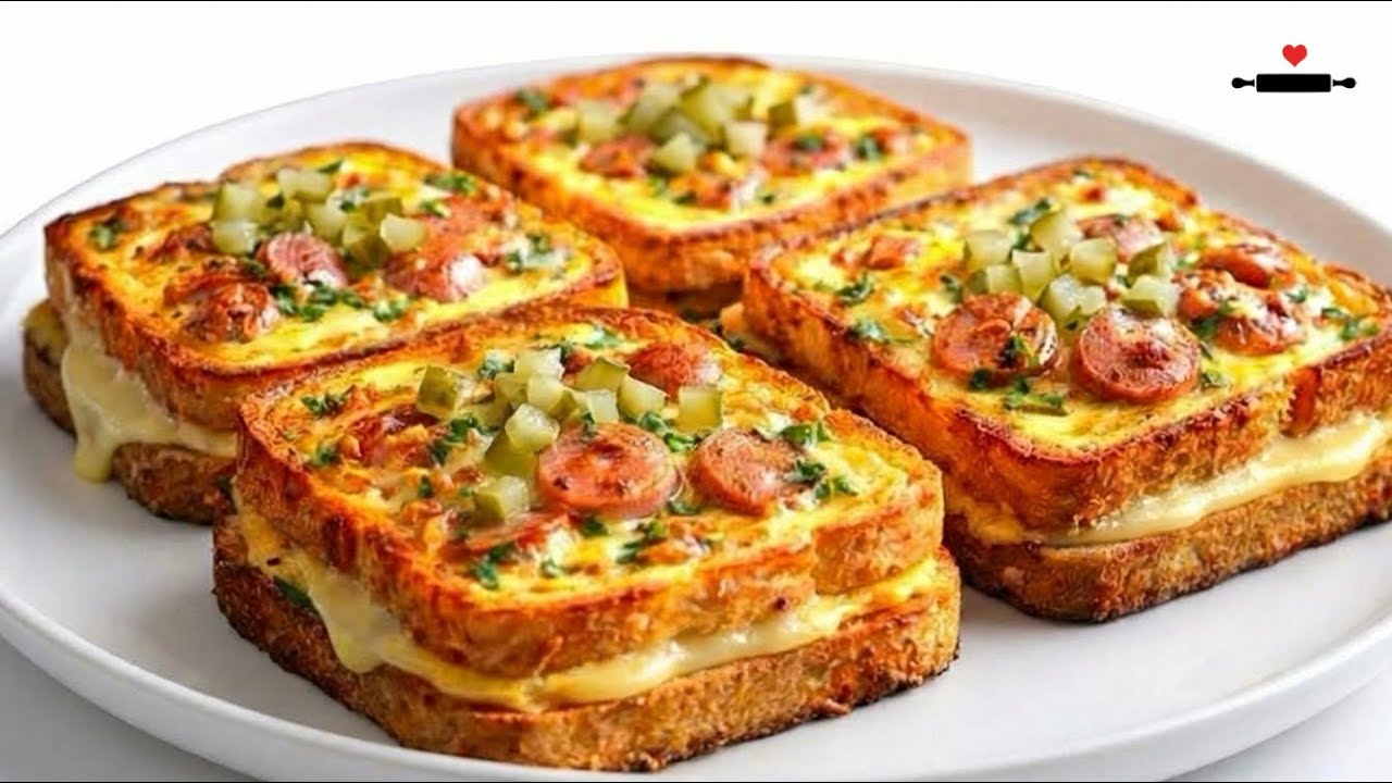 Вы ещё не пробовали такой вкусный завтрак - тосты с сосисками всего за 8 минут!