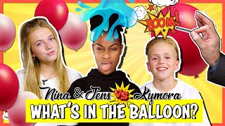 NINA & JENS SCHOTPOORT VS KYMORA 💥🎈| WHAT'S IN THE BALLOON CHALLENGE