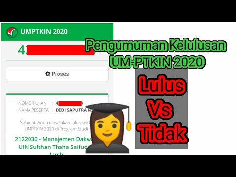 Pengumuman Kelulusan UM PTKIN 2020