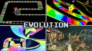 Evolution of Rainbow Road Courses in Mario Kart (1992 - 2017)