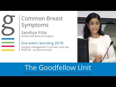 Common Breast Symptoms - Sandhya Pillai - RNZCGP Surgical day 2019