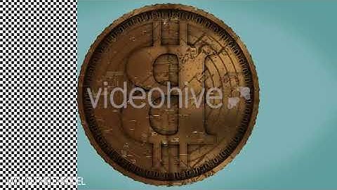 Golden Bitcoin Rotate Animation