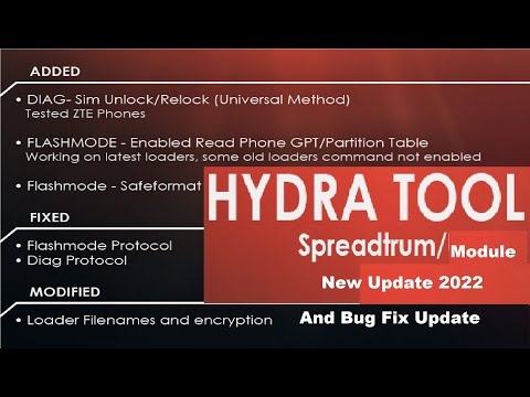 Hydra Tool Spreadtrum / Unisoc v1.0.1.30 New & Bug Fix Update