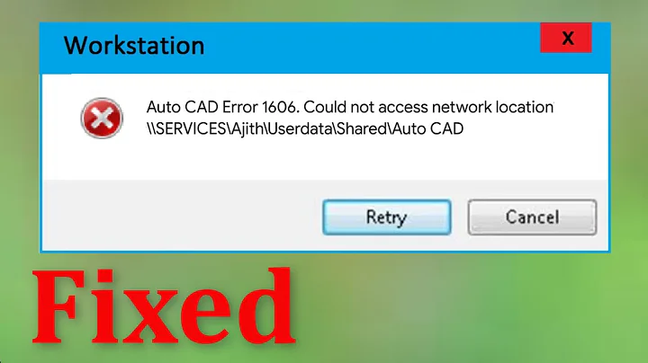 How To Fix " Error Code 1606. Could Not Access Network Location " - Windows 10 / 8 / 7