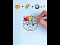 Emoji draw challenge/ Emoji mixing drawing/  🤯+ 🌈 + 🌍 = ?