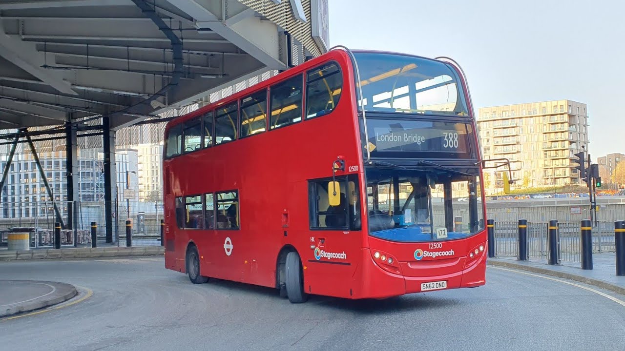 Stagecoach London ADL E40H/ADL Enviro 400 Hybrid 12500/SN62DND - Route ...