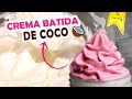 CREMA BATIDA de COCO Receta con FRUTAS by Marielly