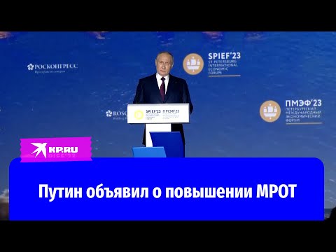 Путин: С 1 января 2024 года МРОТ будет повышен на 18,5%
