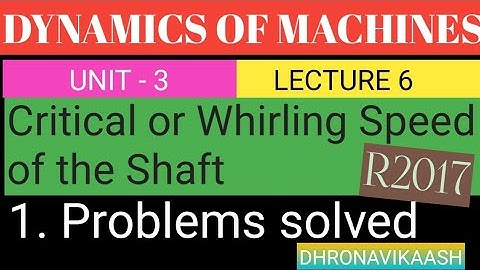 Lect 6 - DOM| UNIT 3 - Free Vibrations| ANNA UNIVERSITY| MECHANICAL ENGINEERING| DHRONAVIKAASH