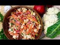 Салат из сырой цветной капусты Просто и очень вкусно