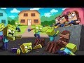 Minecraft - NERF WAR ZOMBIE CHALLENGE: Deadly Nerf GUNS! (Zombies vs House)