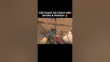 CS2 Dust2 1v3 Clutch with Smoke & Molotov 🔥 #shorts  #cs2 #csgo #counterstrike