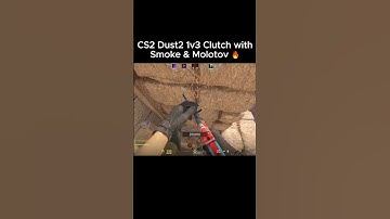 CS2 Dust2 1v3 Clutch with Smoke & Molotov 🔥 #shorts  #cs2 #csgo #counterstrike