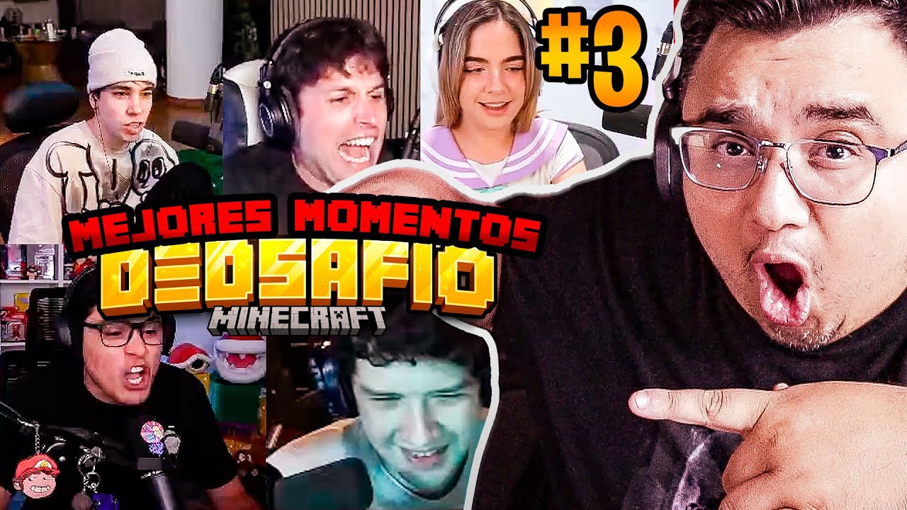 REACCIONANDO A MEJORES MOMENTOS EN DEDSAFIO MINECRAFT 3 DIA 3