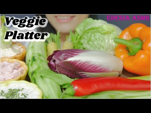 ASMR 咀嚼音?Veggie Platter *EXTREME CRUNCHY* 野菜 채소 먹방 蔬菜拼盤 *EATING SOUND*